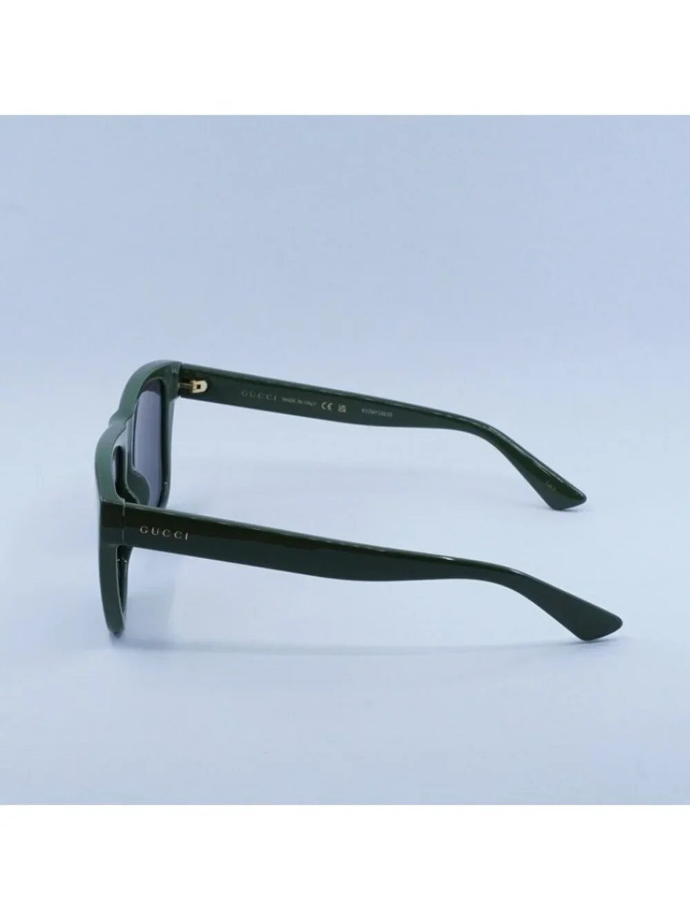 Sunglasses Gucci GG1345S 007 Sunglasses Green Square Frame, Grey Lenses